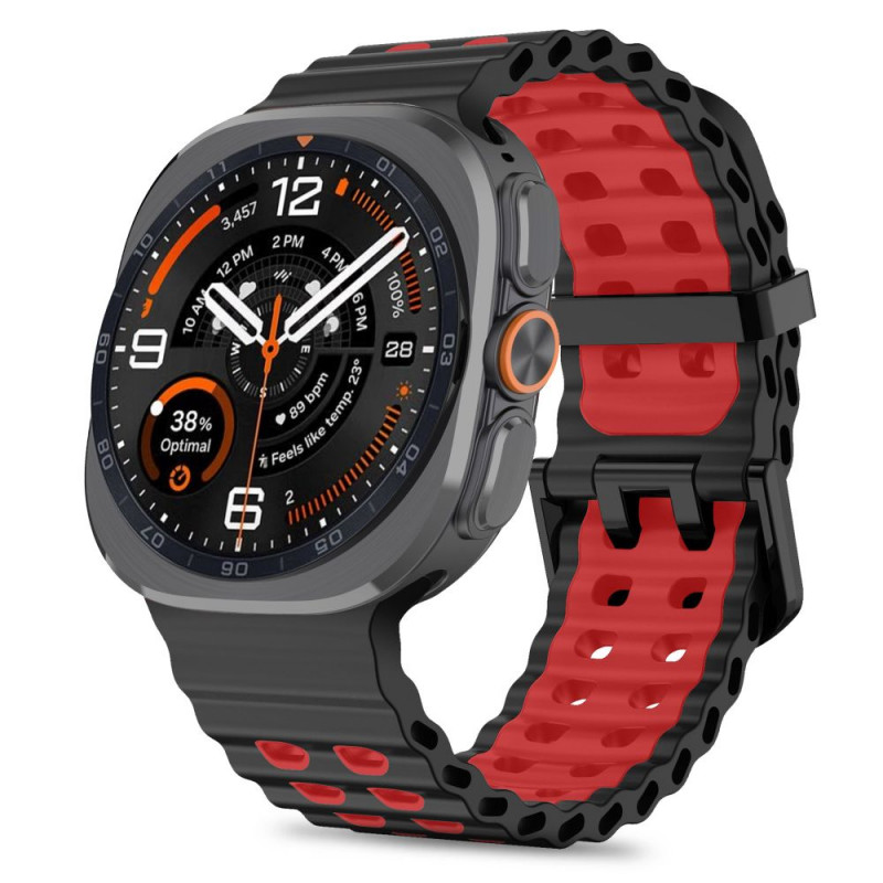 Tech-Protect Iconband Pro bandje voor Samsung Galaxy Watch Ultra 1 / 2 (2024-2026), 47 mm, zwart/rood
