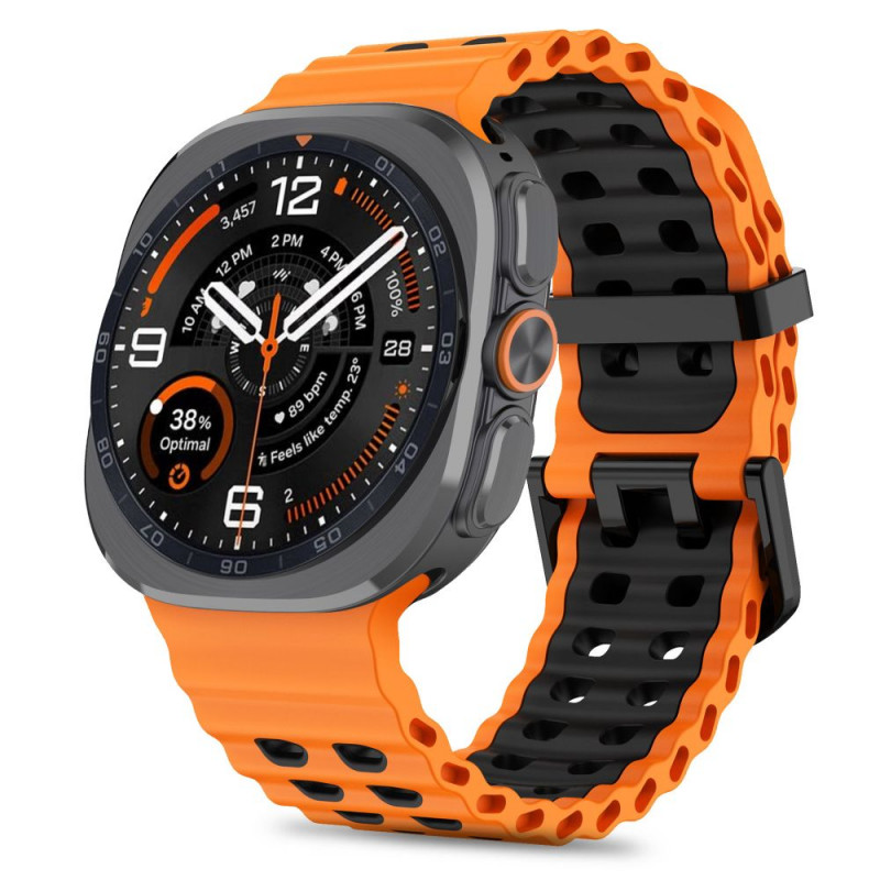 Tech-Protect Iconband Pro bandje voor Samsung Galaxy Watch Ultra 1 / 2 (2024-2026), 47 mm, oranje/zwart