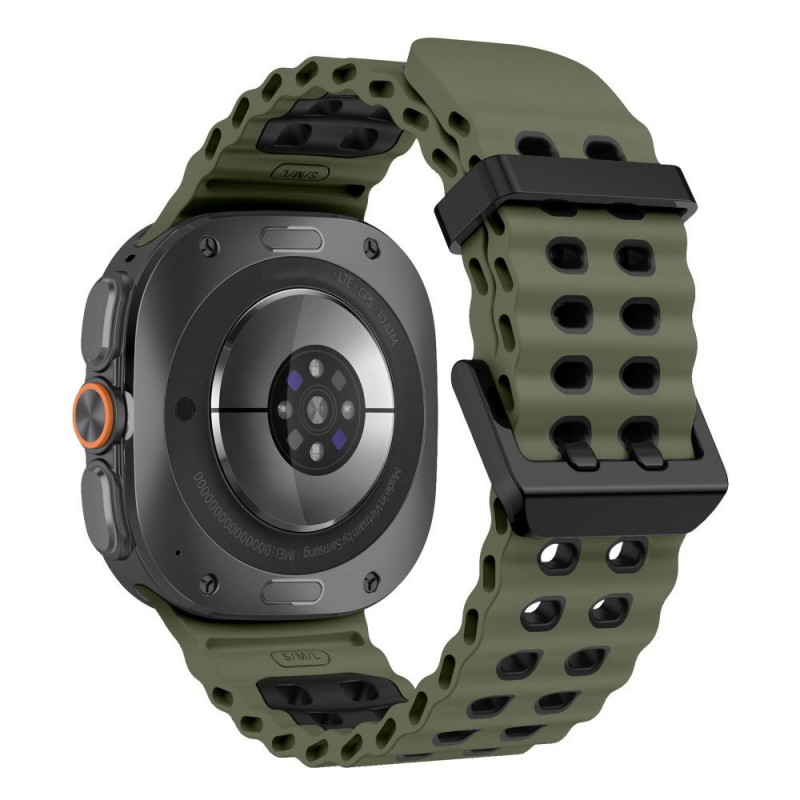 Tech-Protect Iconband Pro bandje voor Samsung Galaxy Watch Ultra 1 / 2 (2024-2026), 47 mm, legergroen/zwart