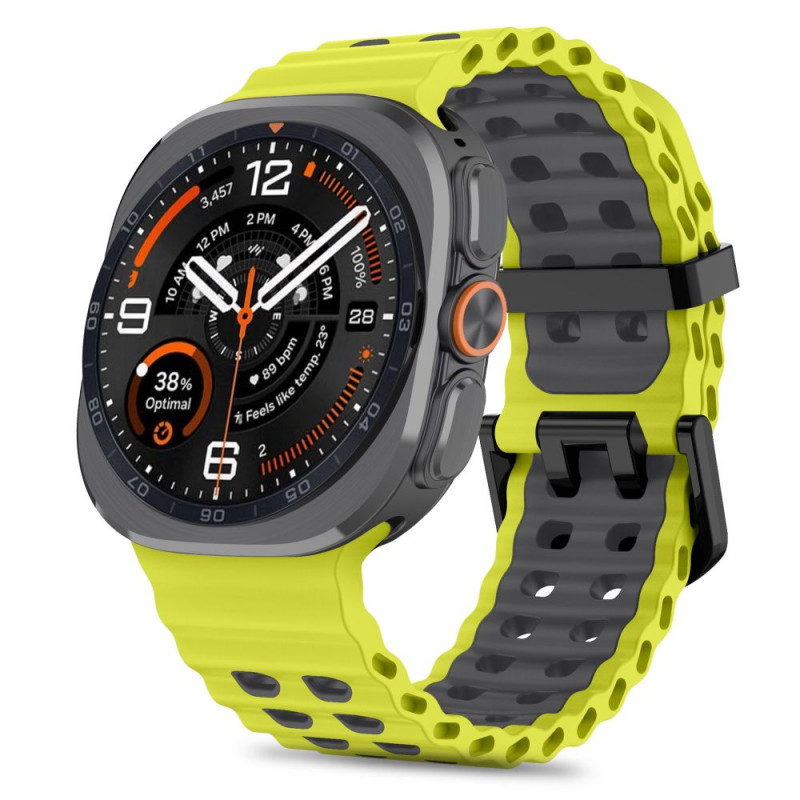 Tech-Protect Iconband Pro bandje voor Samsung Galaxy Watch Ultra 1 / 2 (2024-2026), 47 mm, limoengroen/zwart