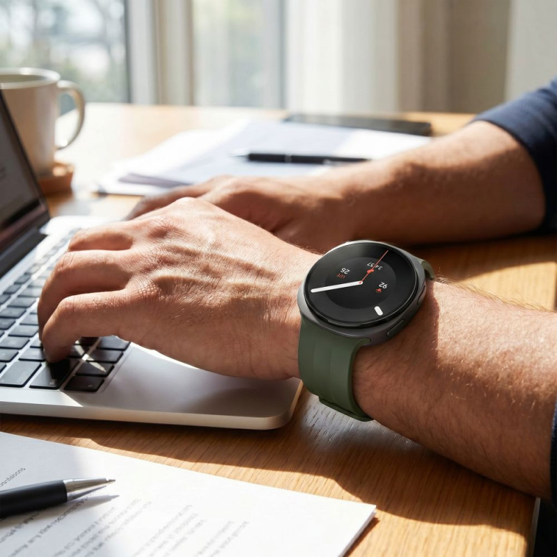 Tech-Protect Silicone Evo bandje voor Samsung Galaxy Watch 8 / 9 / Classic (40 / 44 / 46 mm), legergroen