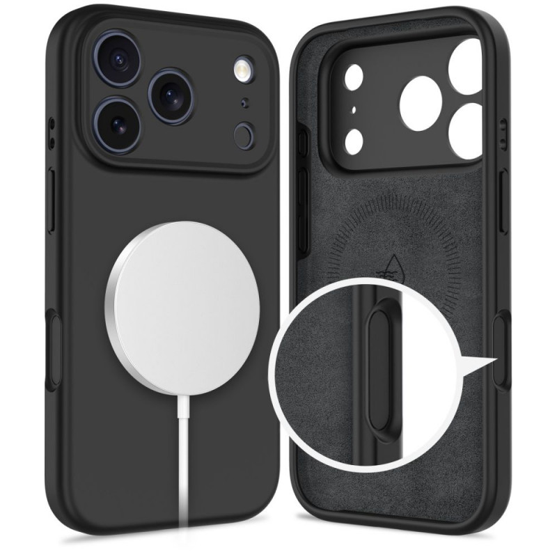 Tech-Protect Silicone MagSafe hoesje voor Apple iPhone 17 Pro Max, zwart