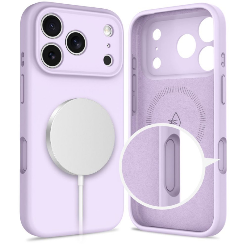 Tech-Protect Silicone MagSafe hoesje voor Apple iPhone 17 Pro, mauve, THP4521