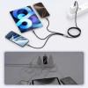 Tech-Protect UltraBoost DNA 3-in-1-kabel USB-A naar Lightning / USB-C / Micro-USB, 3 A, 120 cm, ijzergrijs