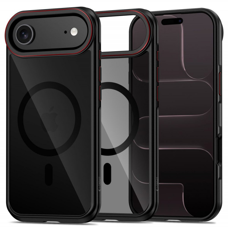 Tech-Protect MagHybrid MagSafe hoesje voor Apple iPhone Air, zwart/rood