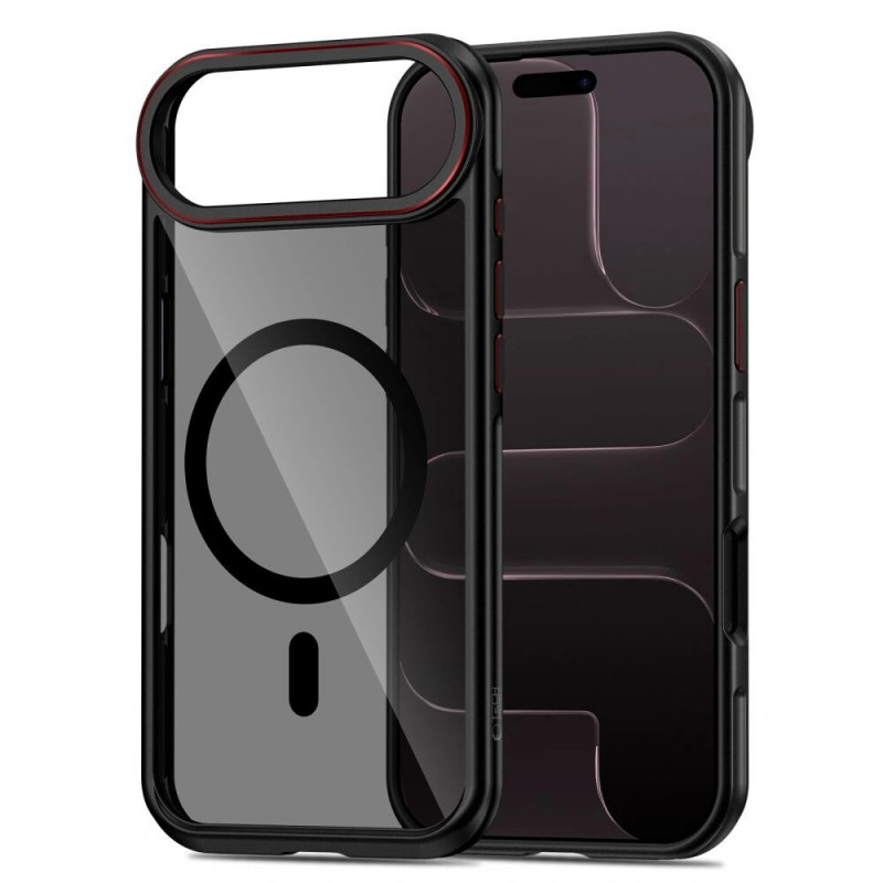 Tech-Protect MagHybrid MagSafe hoesje voor Apple iPhone Air, zwart/rood