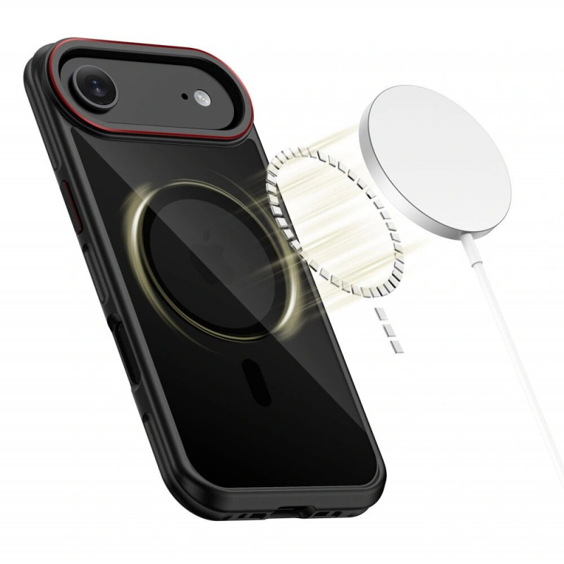 Tech-Protect MagHybrid MagSafe hoesje voor Apple iPhone Air, zwart/rood