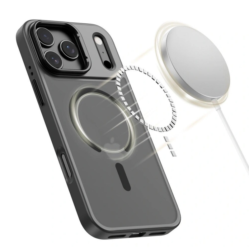 Tech-Protect Magstand MagSafe hoes voor Apple iPhone 17 Pro, mat zwart