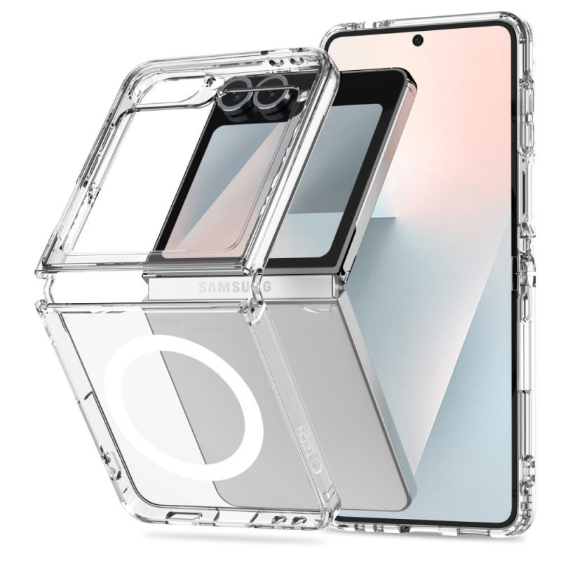 Tech-Protect Flexair Hybrid MagSafe hoes voor Samsung Galaxy Z Flip 6 / 7 FE, transparant