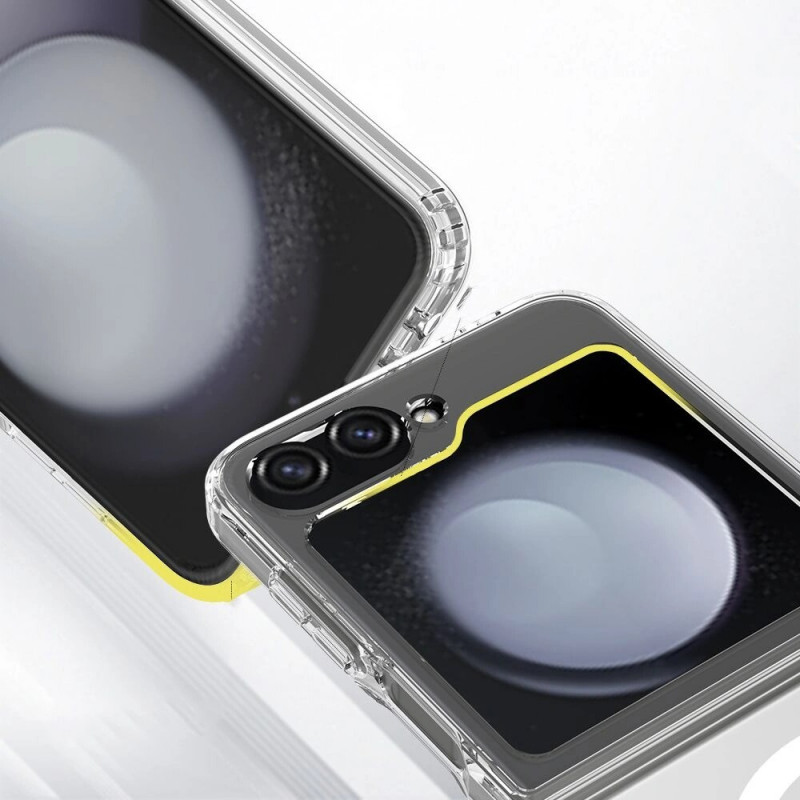 Tech-Protect Flexair Hybrid MagSafe hoes voor Samsung Galaxy Z Flip 6 / 7 FE, transparant