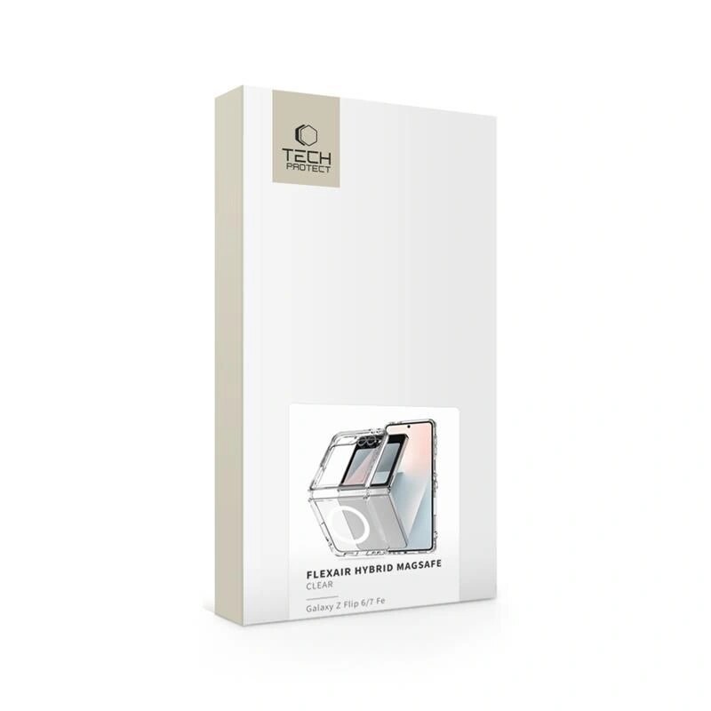 Tech-Protect Flexair Hybrid MagSafe hoes voor Samsung Galaxy Z Flip 6 / 7 FE, transparant