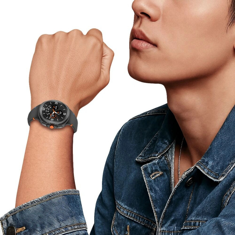 Tech-Protect Silicone bandje voor Samsung Galaxy Watch 8 / 9 / Classic 40/44/46 mm, zwart