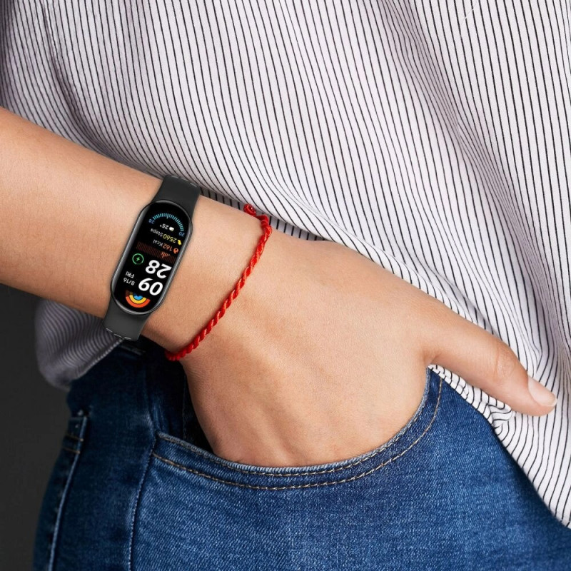 Tech-Protect IconBand Air bandje voor Xiaomi Smart Band 8 / 9 / 10 / NFC, zwart/grijs