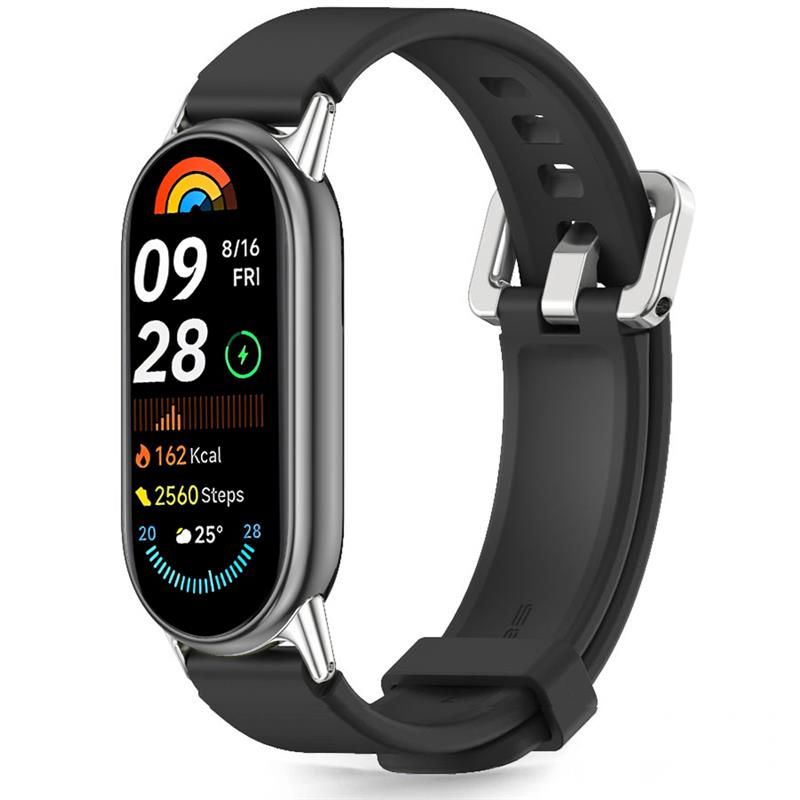 Tech-Protect IconBand Classic band voor Xiaomi Smart Band 8 / 9 / 10 / NFC, zwart