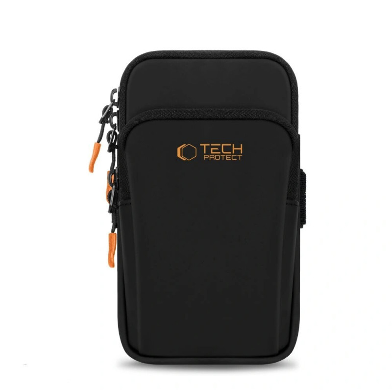 Tech-Protect M7 universele sportarmband (hoes), zwart/oranje