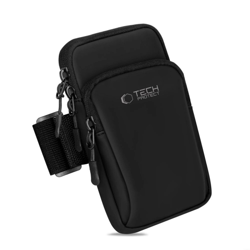 Tech-Protect M7 universele sportarmband (hoes), zwart/zwart