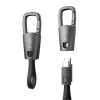 Tech-Protect Ultraboost DNA sleutelhanger USB-C-naar-USB-C-kabel PD 60W / 3A, 17 cm, ijzergrijs
