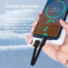 Tech-Protect Ultraboost DNA sleutelhanger USB-C-naar-USB-C-kabel PD 60W / 3A, 17 cm, ijzergrijs