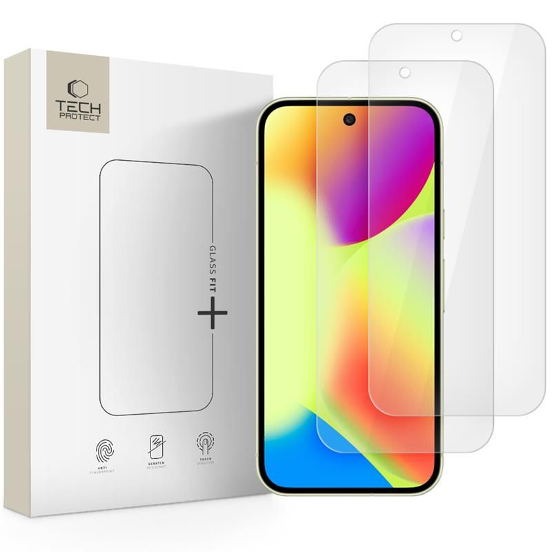 Tech-Protect Glass Fit+ gehard glas voor Google Pixel 9 / 9 Pro / 10 / 10 Pro / 11 / 11 Pro, transparant (2 st.)
