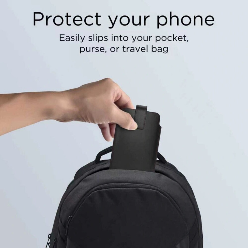 Tech-Protect SM65 universele telefoonhoes, 6,0-6,9 inch, eco-leer, zwart en rood