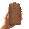 Tech-Protect SM65 universele telefoonhoes, 6,0-6,9 inch, eco-leer, bruin