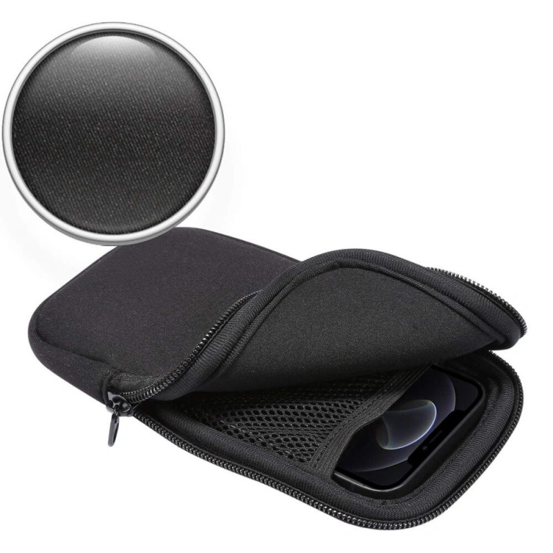 Tech-Protect SM70 universele telefoonhoes, 6,0-7,2 inch, neopreen, met halskoord, zwart