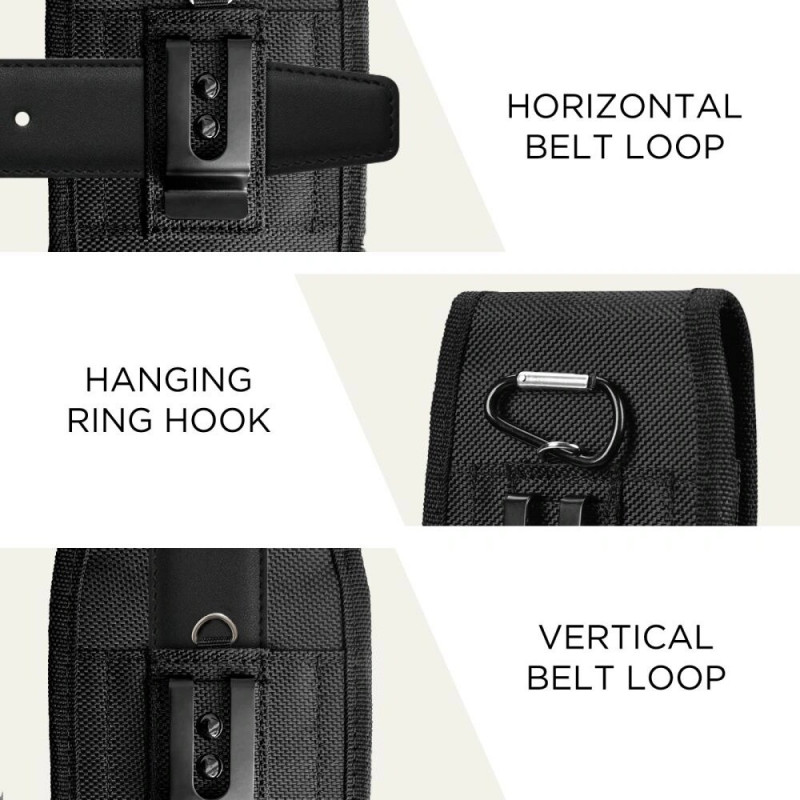 Tech-Protect SM85 universele telefoonholster, 5,8-6,8 inch, nylon, zwart