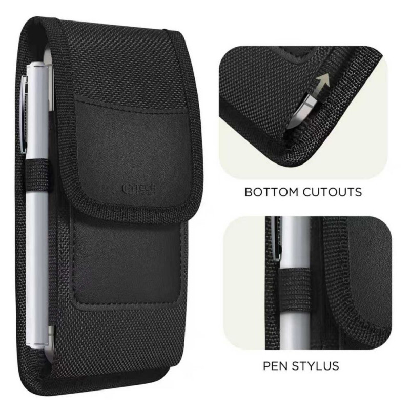 Tech-Protect SM85 universele telefoonholster, 5,8-6,8 inch, nylon, zwart