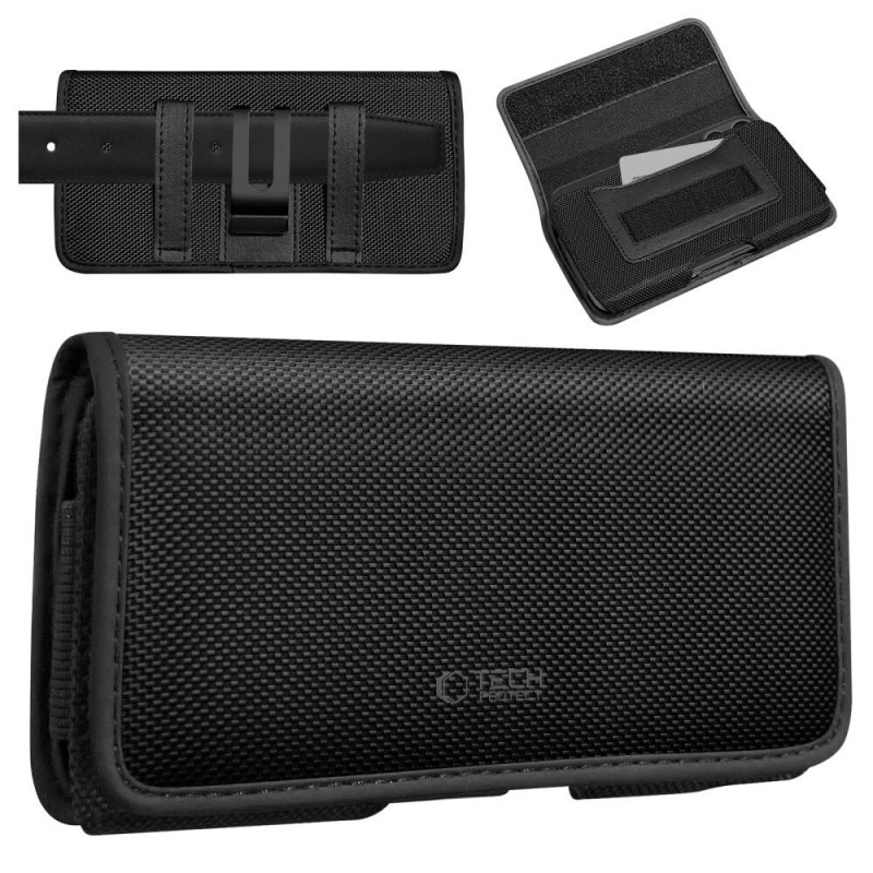 Tech-Protect SM90 universele telefoonholster, 5,8-6,8 inch, nylon, zwart