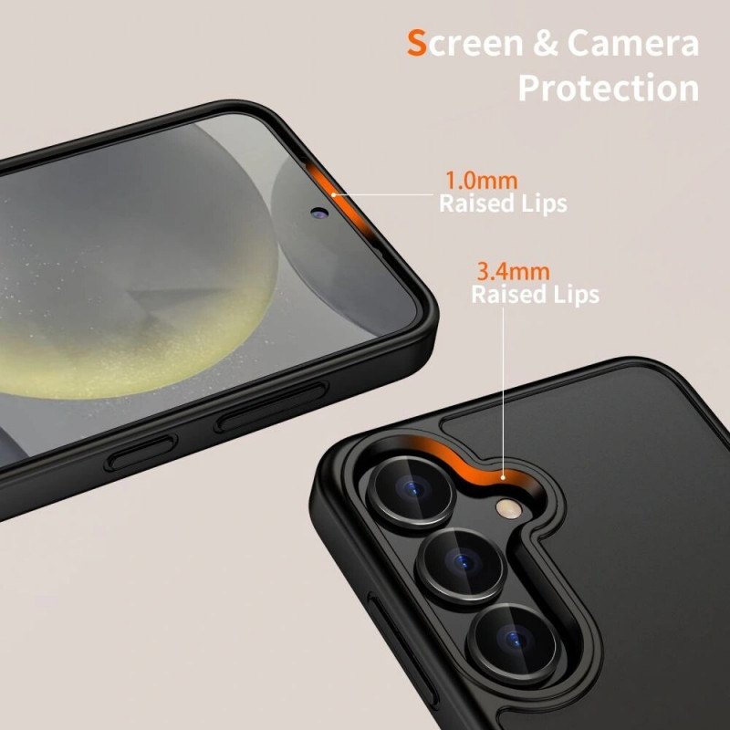 Tech-Protect MagMat hoesje voor Samsung Galaxy S25 FE, mat zwart