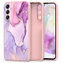 Tech-Protect Icon siliconen hoesje voor Samsung Galaxy S25 FE, marmer, roze