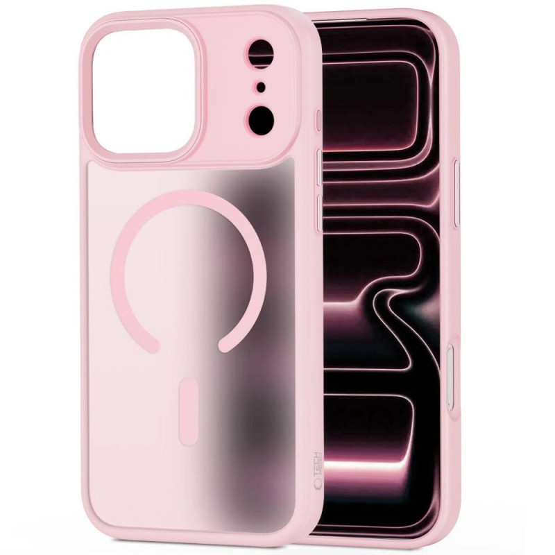Tech-Protect MagMat MagSafe hoesje voor Apple iPhone 17 Pro, mat roze