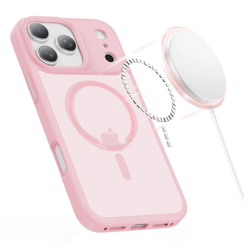 Tech-Protect MagMat MagSafe hoesje voor Apple iPhone 17 Pro, mat roze