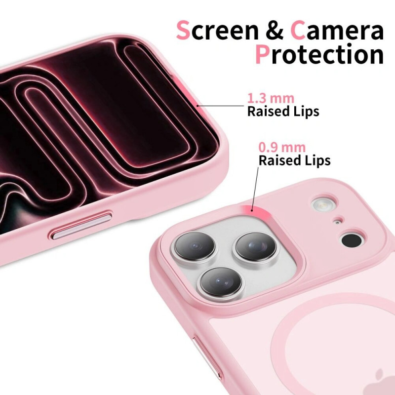 Tech-Protect MagMat MagSafe hoesje voor Apple iPhone 17 Pro, mat roze
