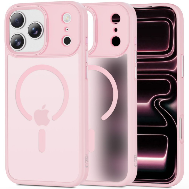 Tech-Protect MagMat MagSafe hoesje voor Apple iPhone 17 Pro Max, mat roze
