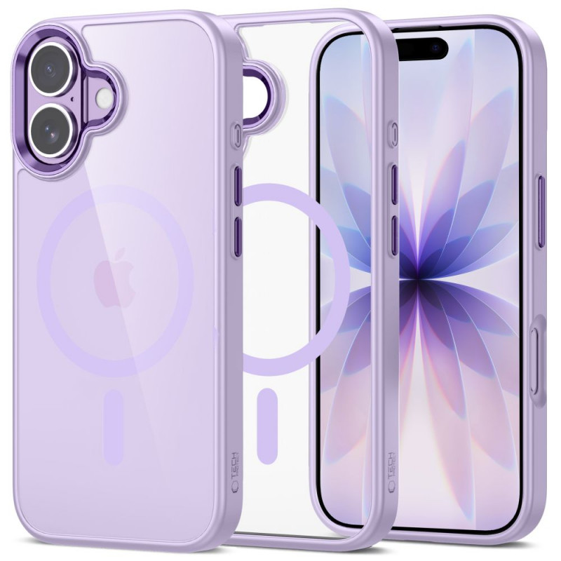 Tech-Protect MagMat MagSafe hoesje voor Apple iPhone 17, lavendel/transparant