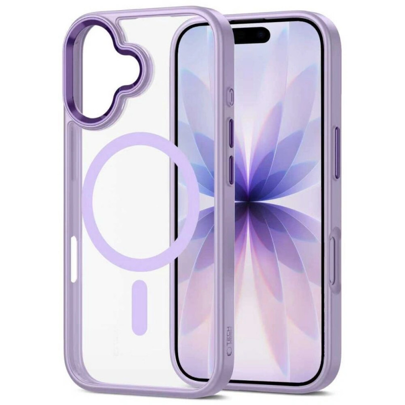 Tech-Protect MagMat MagSafe hoesje voor Apple iPhone 17, lavendel/transparant