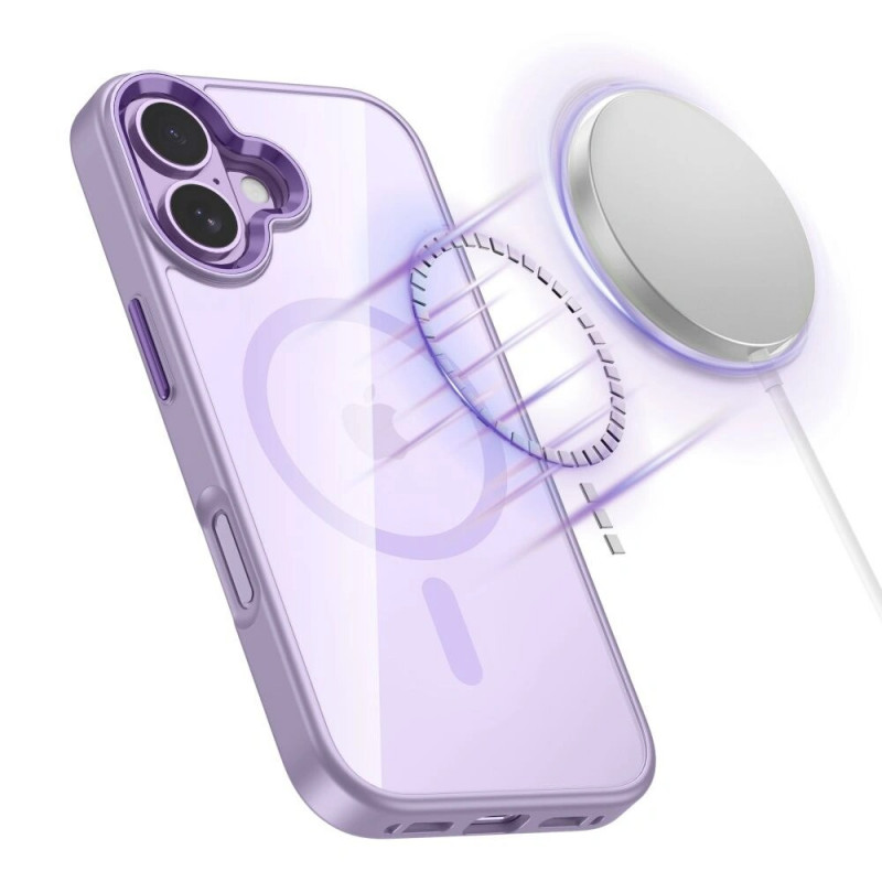 Tech-Protect MagMat MagSafe hoesje voor Apple iPhone 17, lavendel/transparant