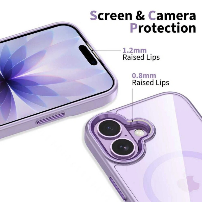 Tech-Protect MagMat MagSafe hoesje voor Apple iPhone 17, lavendel/transparant