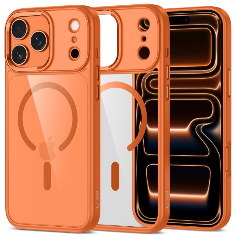 Tech-Protect MagMat MagSafe hoesje voor Apple iPhone 17 Pro, kosmisch oranje/transparant, THP4752