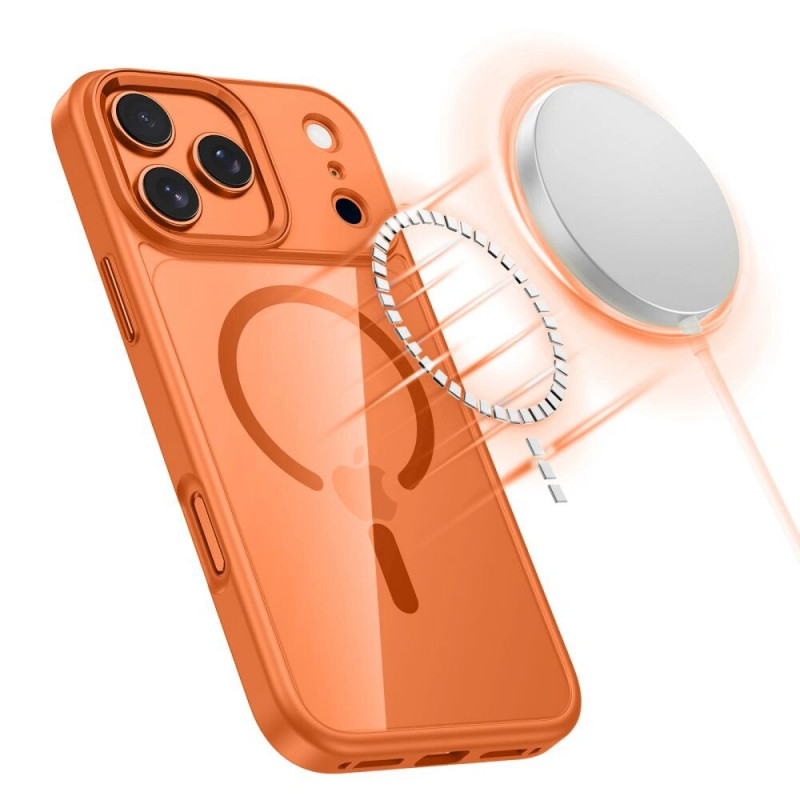 Tech-Protect MagMat MagSafe hoesje voor Apple iPhone 17 Pro Max, kosmisch oranje/transparant
