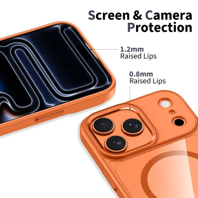 Tech-Protect MagMat MagSafe hoesje voor Apple iPhone 17 Pro Max, kosmisch oranje/transparant