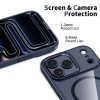 Tech-Protect MagMat MagSafe hoesje voor Apple iPhone 17 Pro Max, diepblauw/transparant