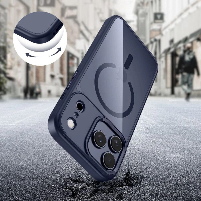 Tech-Protect MagMat MagSafe hoesje voor Apple iPhone 17 Pro Max, diepblauw/transparant