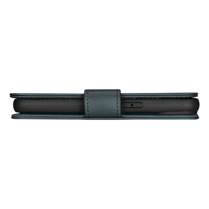 iCarer Oil Wax Wallet Case 2in1 leren klaphoesje voor iPhone 14 Plus, Anti-RFID, blauw (WMI14220723-BU)