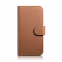 iCarer Wallet Case 2in1 leren klaphoesje voor iPhone 14 Plus, Anti-RFID, bruin (WMI14220727-BN)