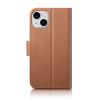 iCarer Wallet Case 2in1 leren klaphoesje voor iPhone 14 Plus, Anti-RFID, bruin (WMI14220727-BN)