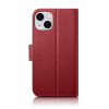 iCarer Wallet Case 2in1 leren klaphoesje voor iPhone 14 Plus, Anti-RFID, rood (WMI14220727-RD)