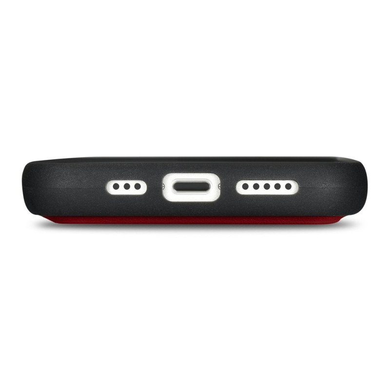 iCarer Wallet Case 2in1 leren klaphoesje voor iPhone 14 Plus, Anti-RFID, rood (WMI14220727-RD)