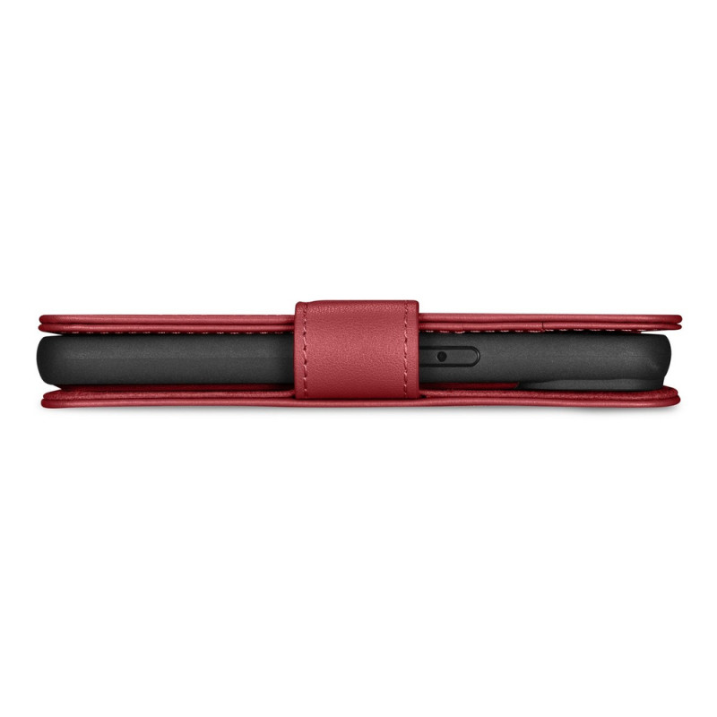 iCarer Wallet Case 2in1 leren klaphoesje voor iPhone 14 Plus, Anti-RFID, rood (WMI14220727-RD)